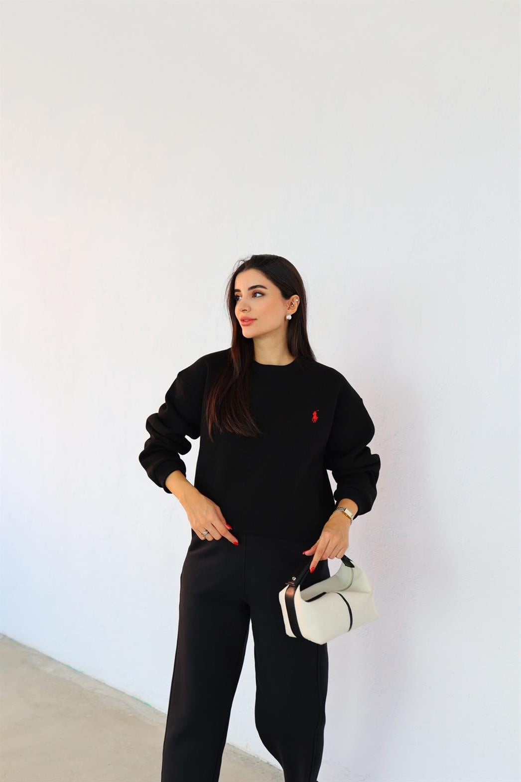 Ralph 3 İplik Siyah Sweat