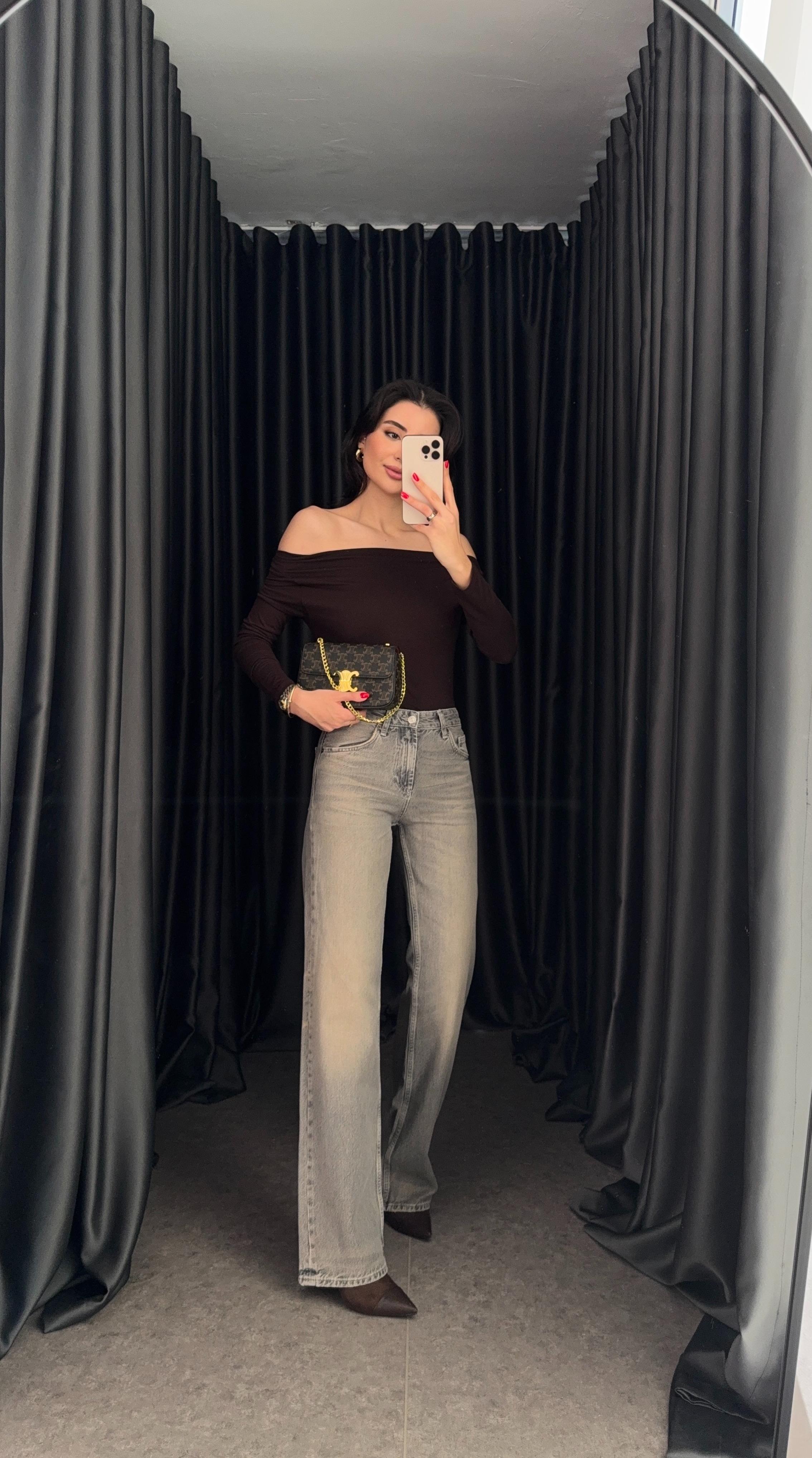 Relaxed Fit Kahve Tintli Jean