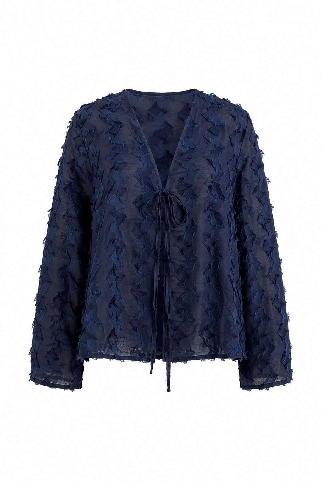 Saçaklı Lacivert Kimono