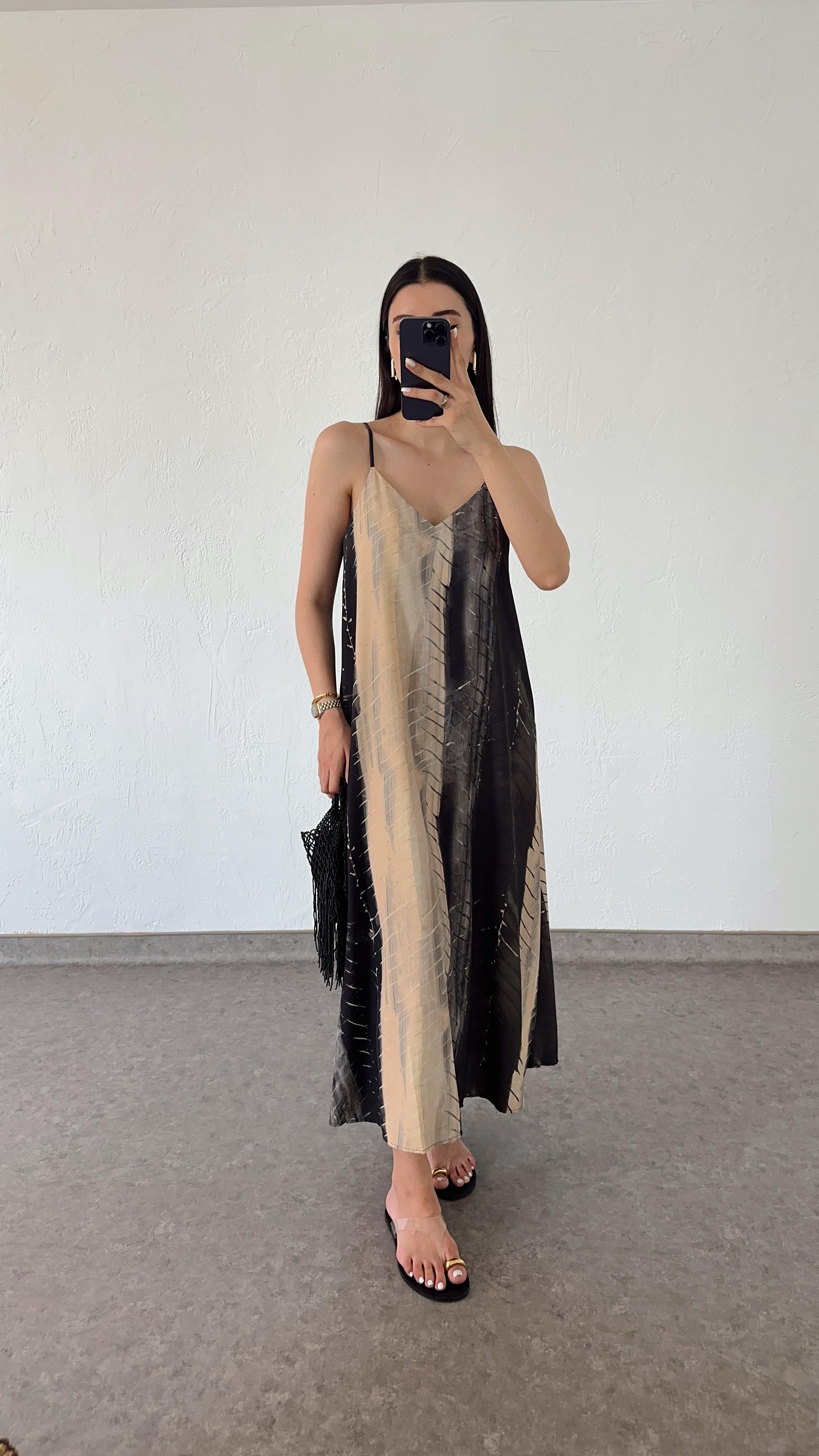 Santorini Askılı Elbise