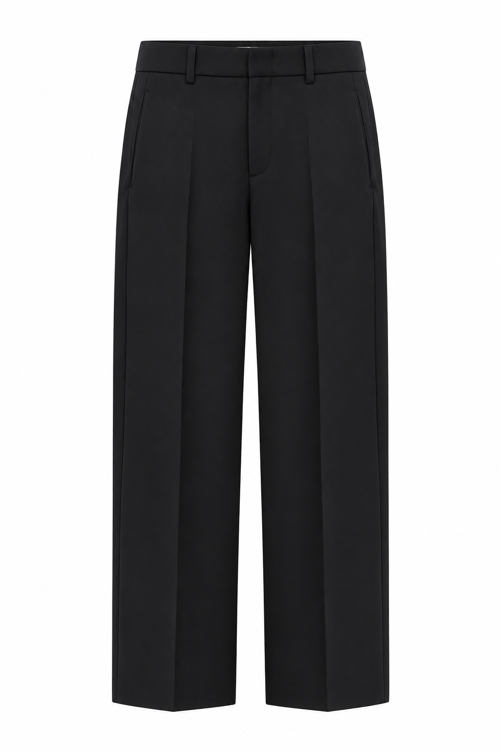 Siyah Barrel Fit Kumaş Pantolon