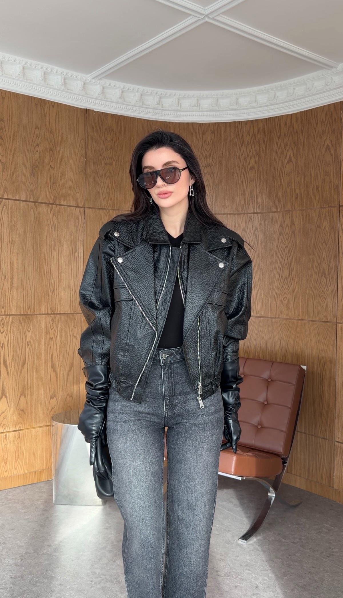 Siyah Premium Deri Ceket