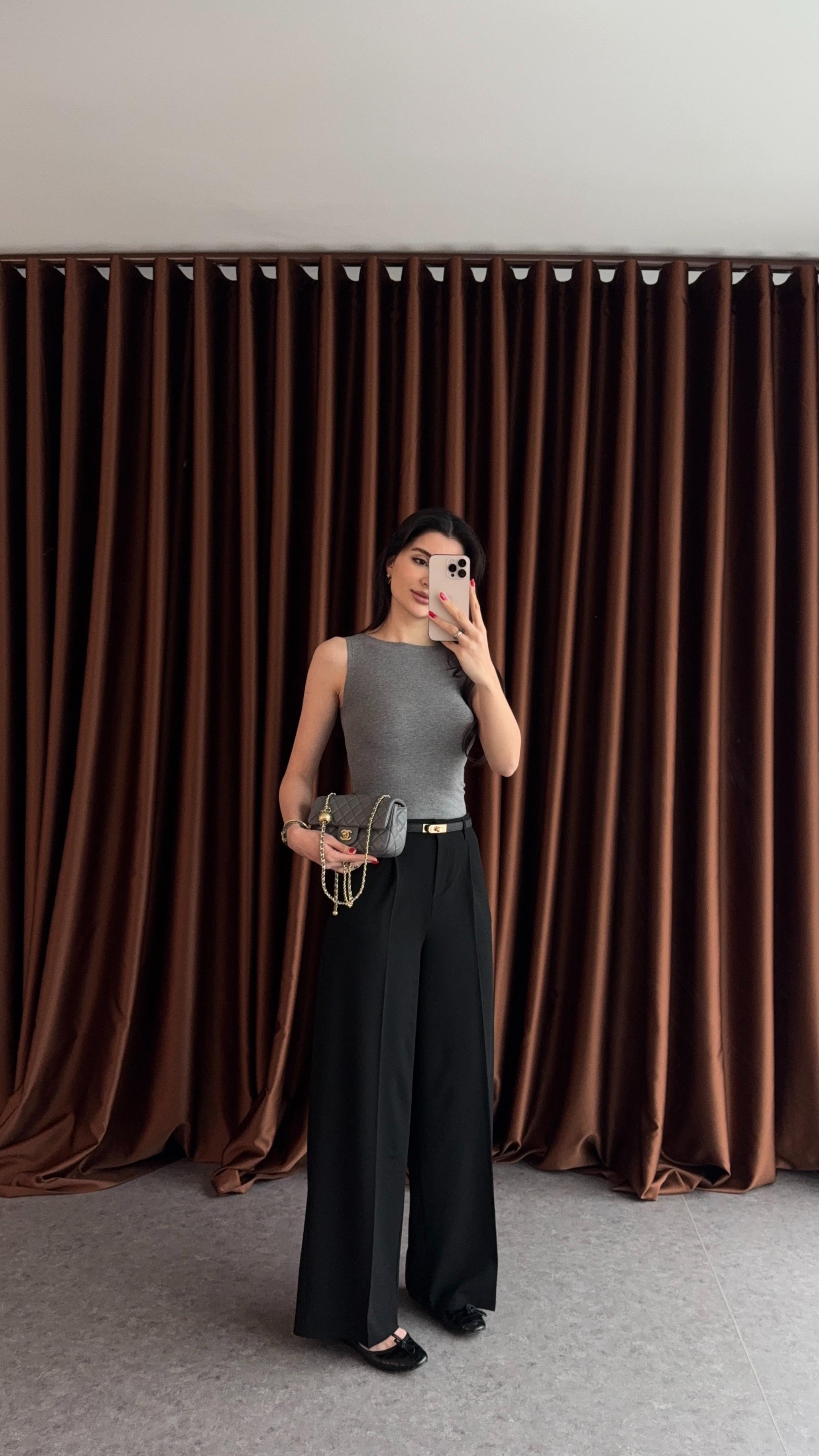 Siyah Premium Palazzo Pantolon