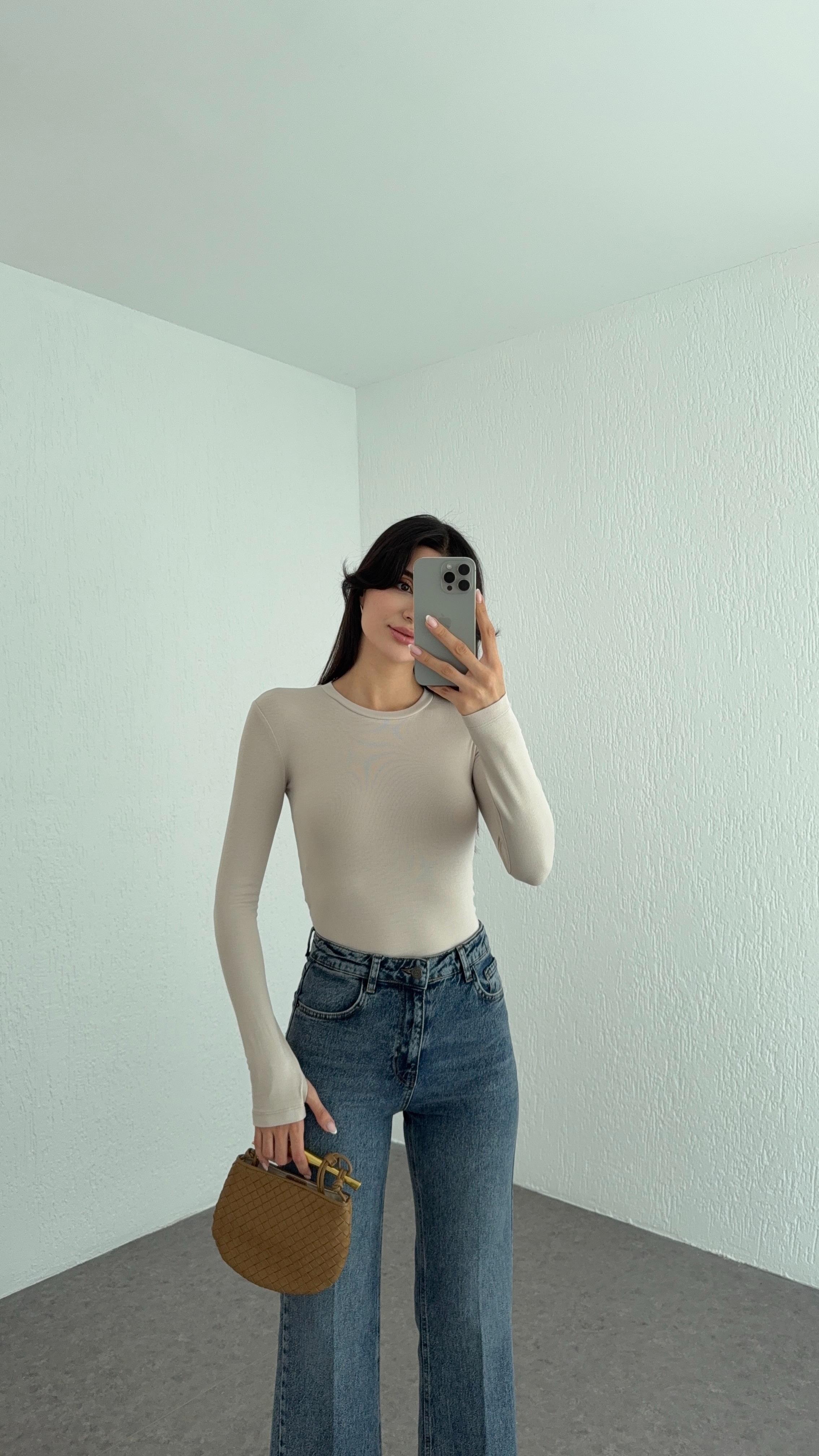 Soft Touch Basic Nude Bluz