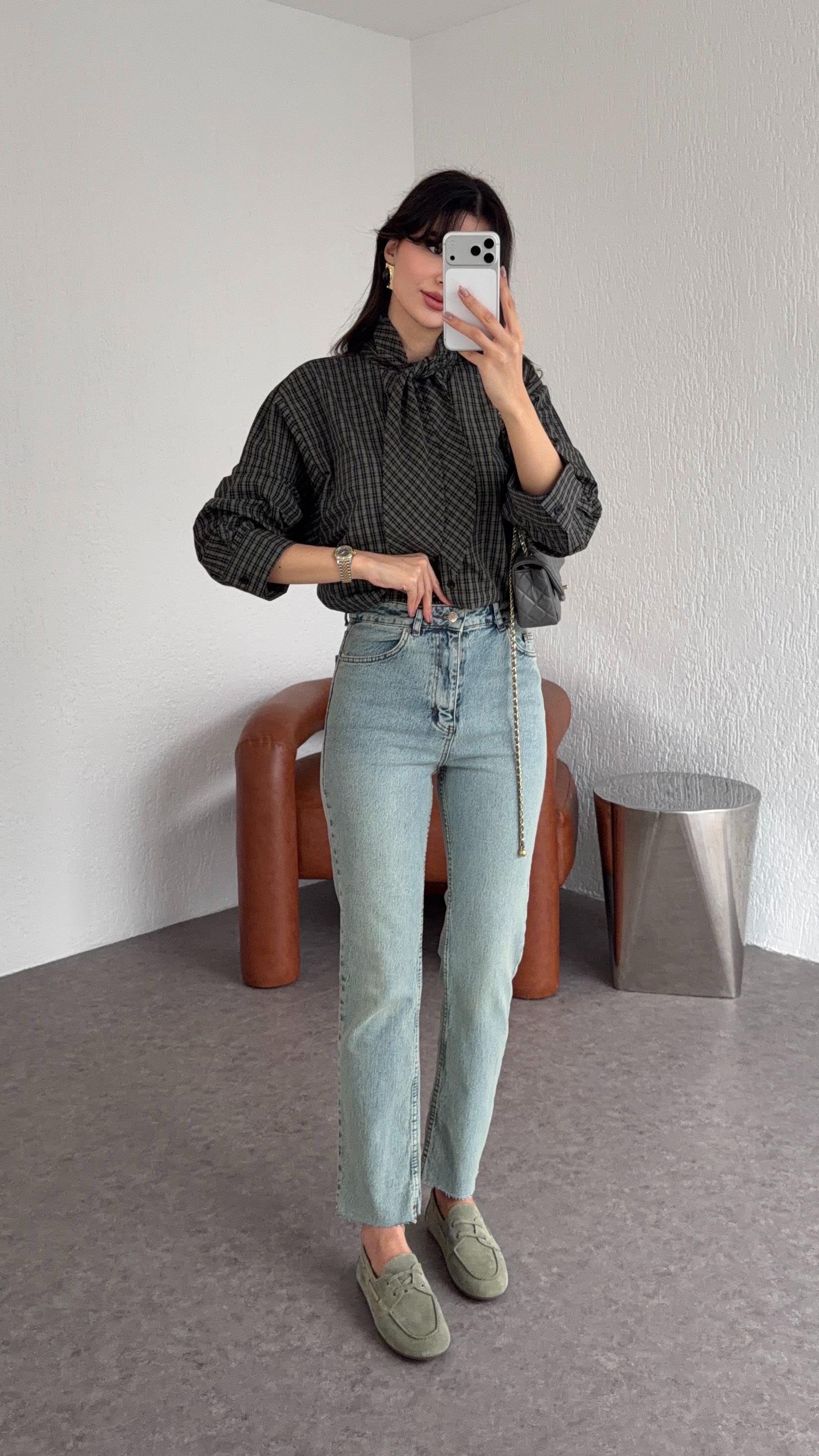 Tintli Açık Momfit Jean