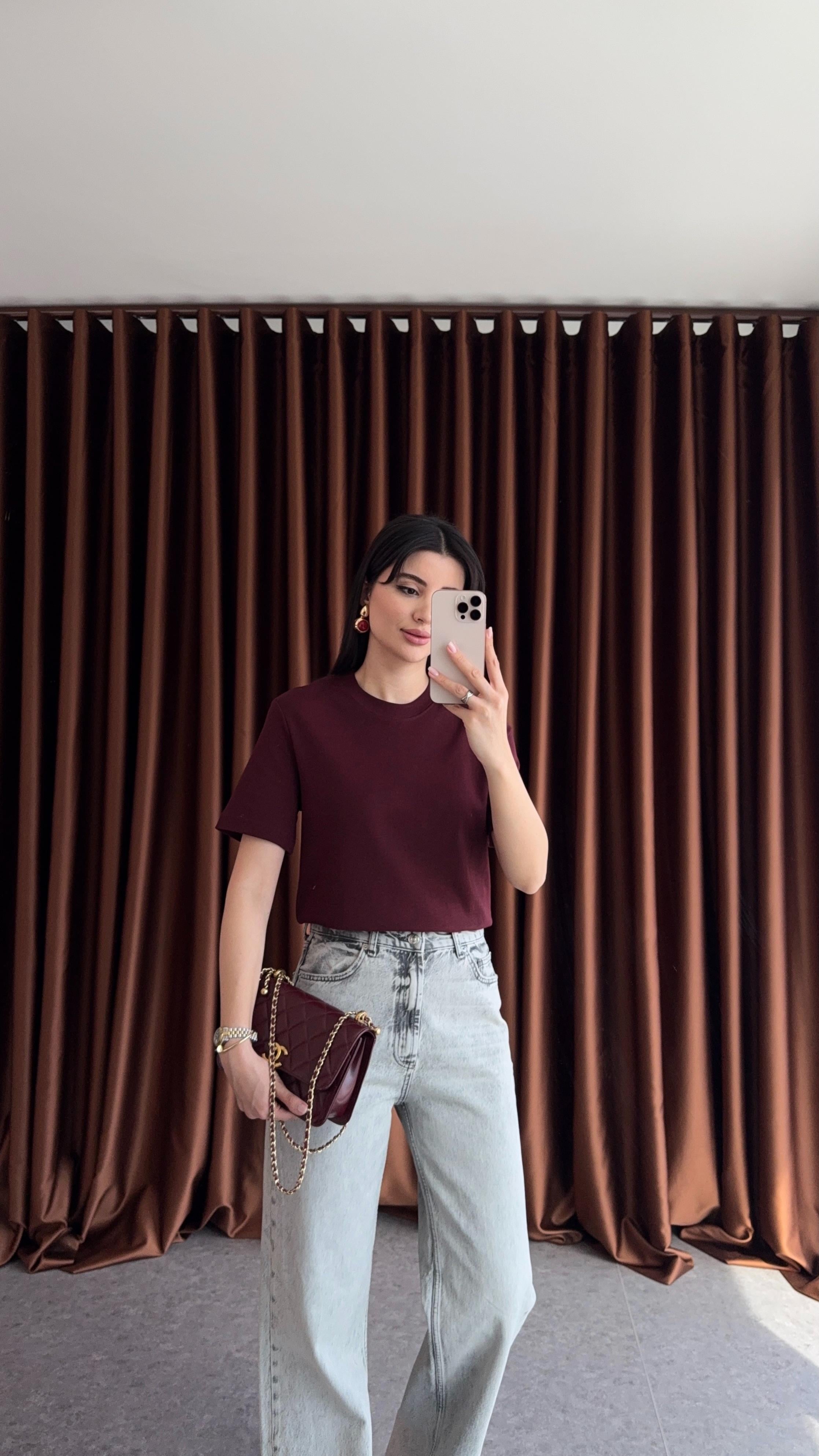 Tok Doku Bordo Basic Tshirt