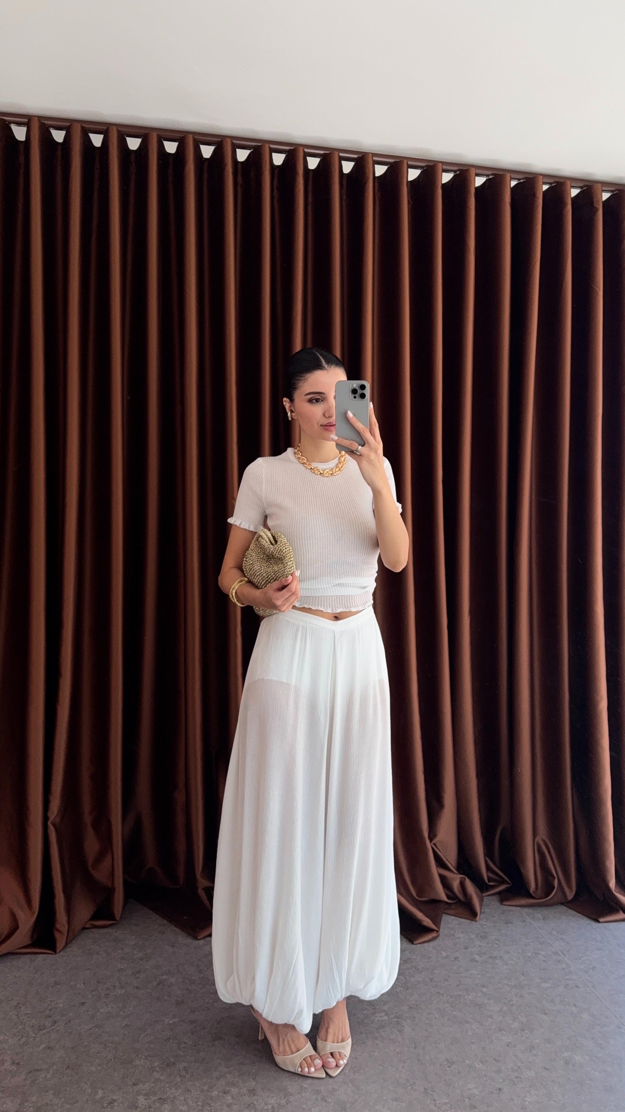 V Kesim Beyaz Şalvar