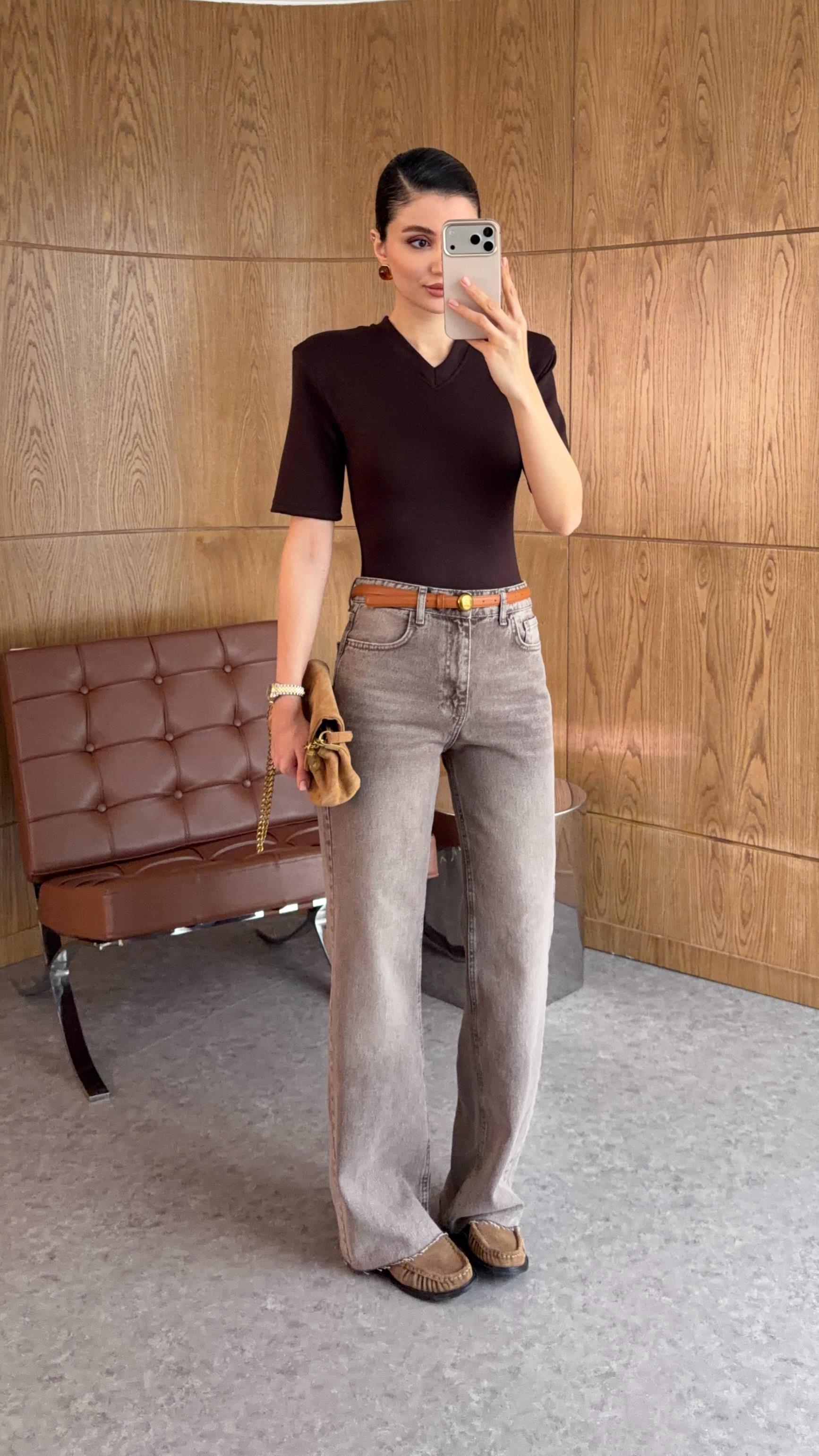 Yıkamalı Kahve Tintli Jean