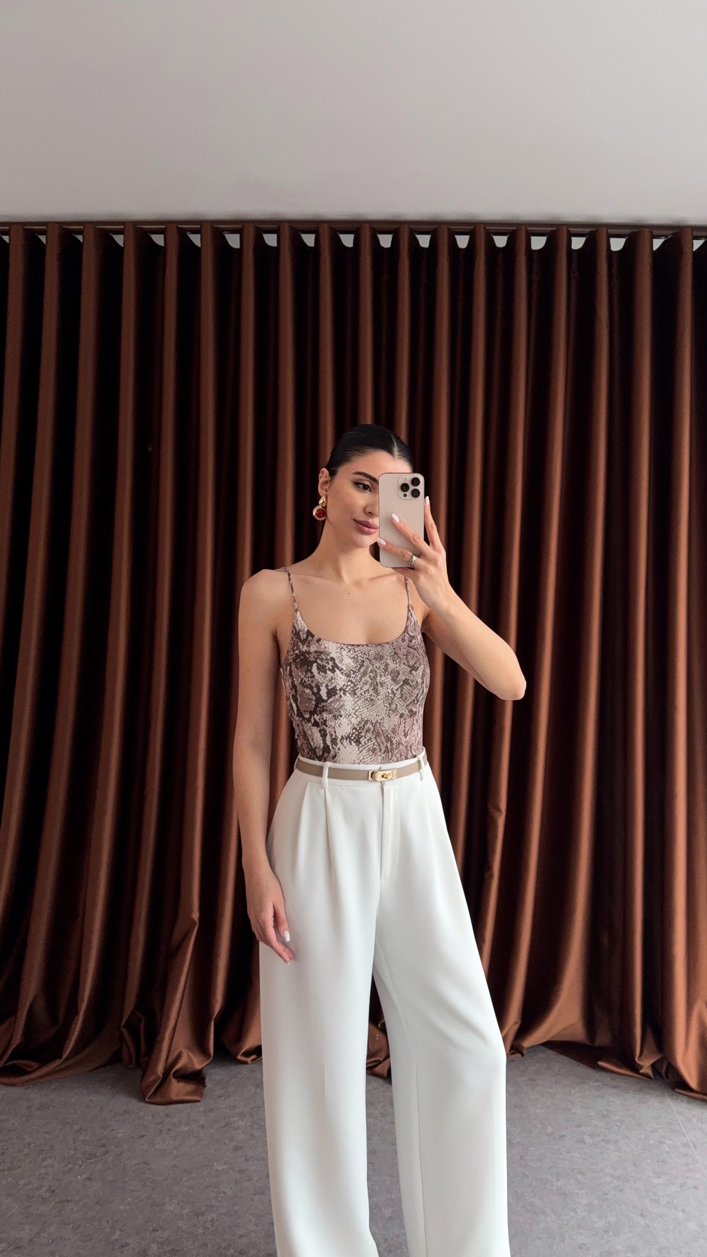 Yılan Desen Bodysuit