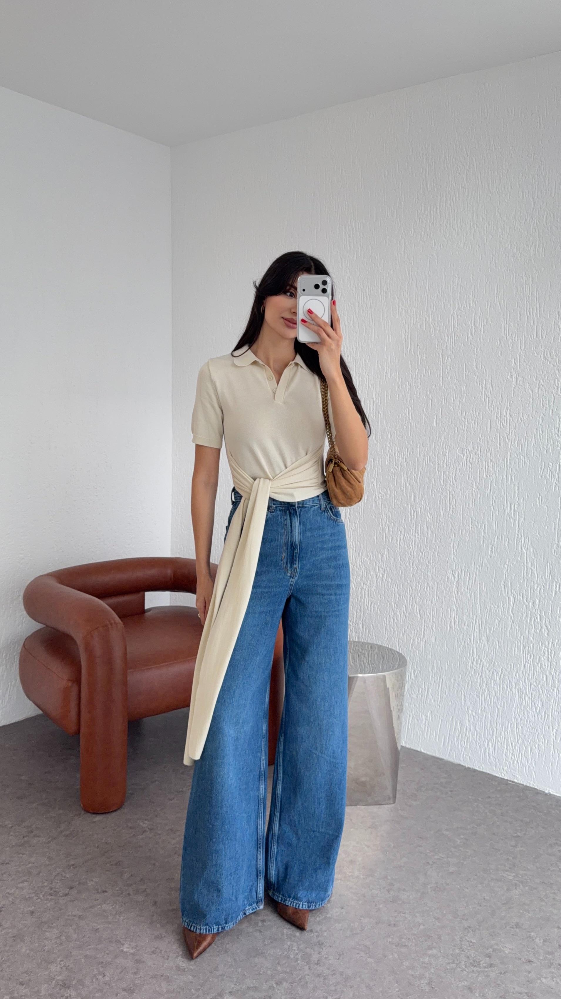 Yumuşak Mavi Denim Jean