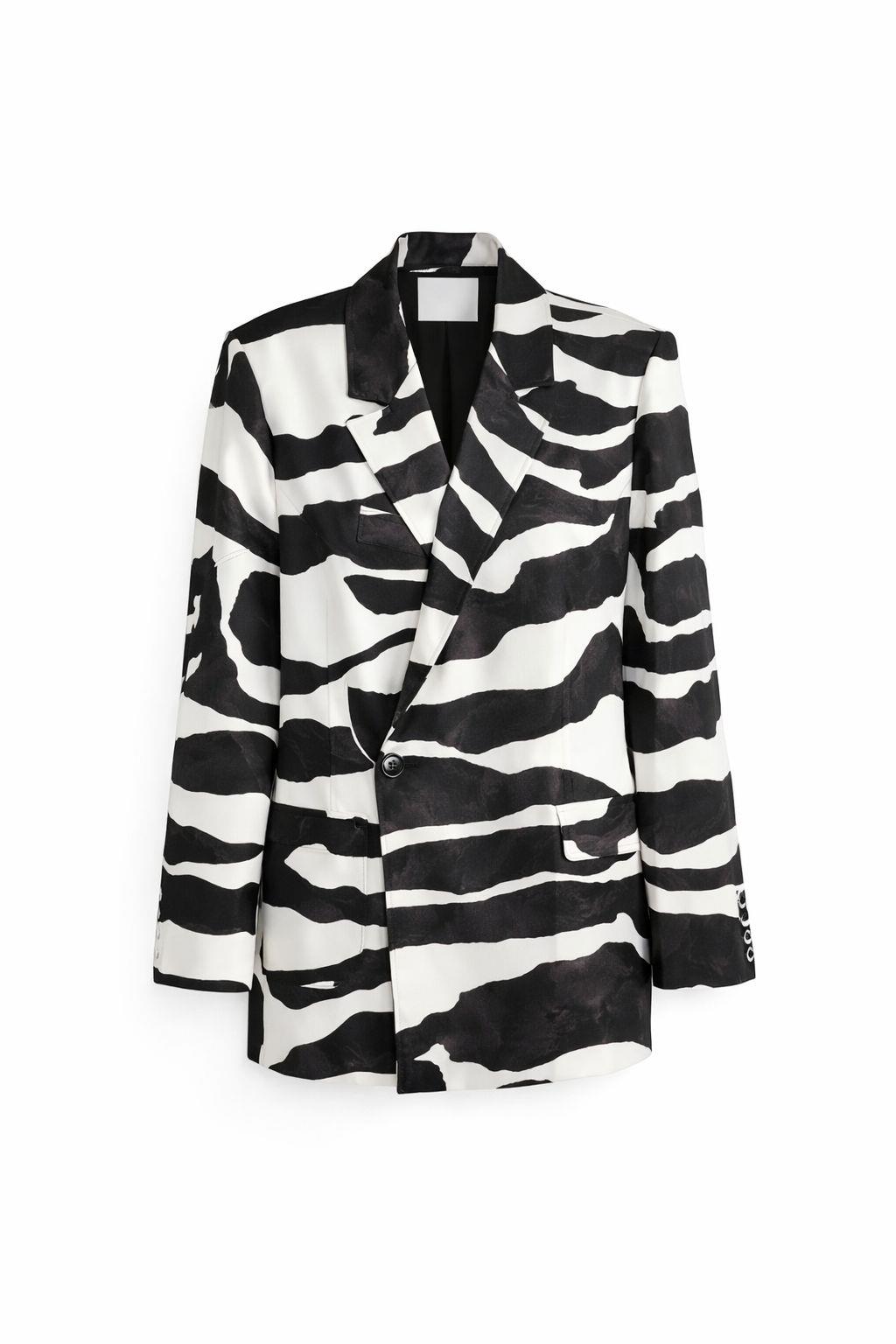 Zebra Saten Ceket