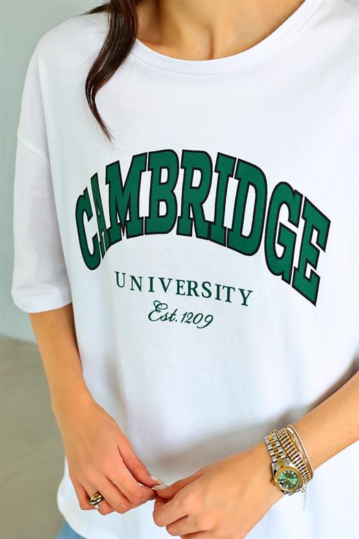 Cambridge Beyaz Tshirt