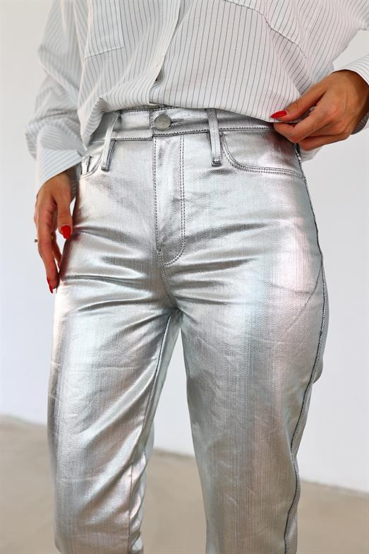 Litty Kaplamalı Silver Pantolon