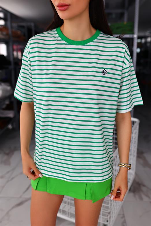 Tinc Yaka Biyeli Yeşil Tshirt