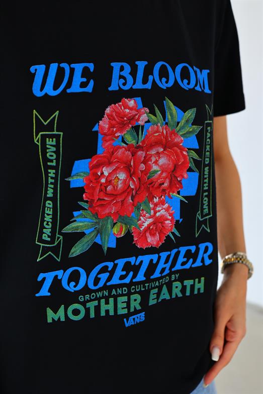 We Bloom Together Siyah Tshirt