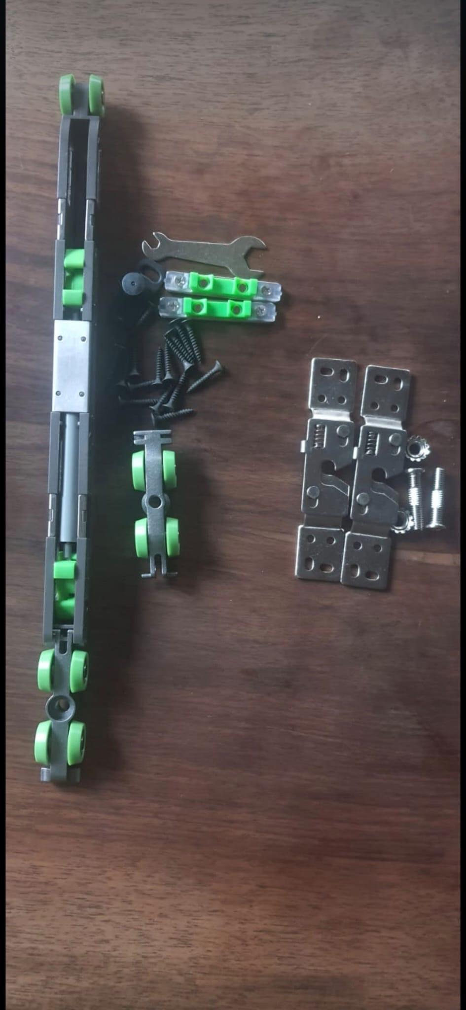 VİVA FRENLİ 80KG KAPI SÜRGÜ MEKANİZMASI 200CM ALÜMİNYUM RAY (1TAKIM)