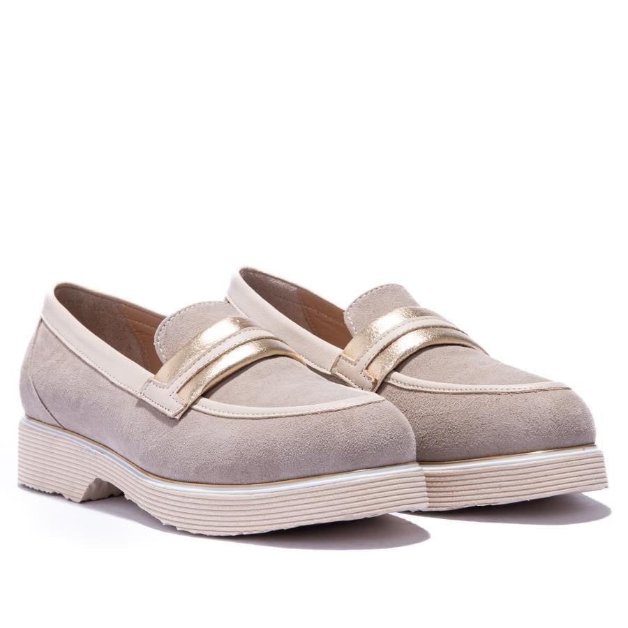 Gusse Brielle Kadın Hakiki Süet Deri Loafer Ayakkabı K151109-2
