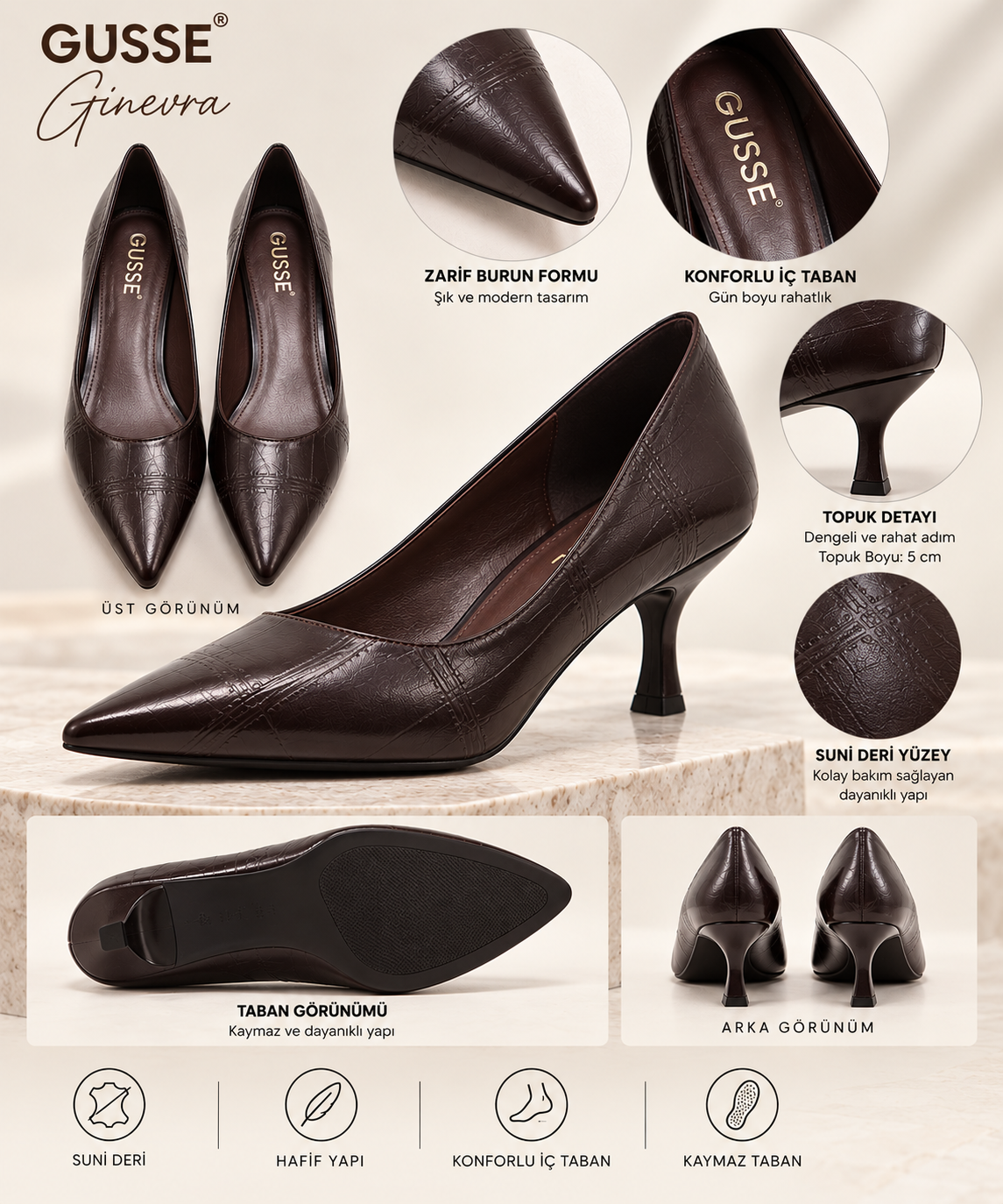 Gusse Ginevra Kadın Stiletto Ayakkabı 294-05SK