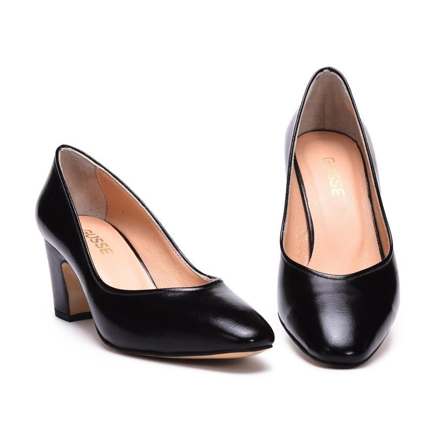 Gusse Renata Kadın Hakiki Rugan  Deri Stiletto K1582-3