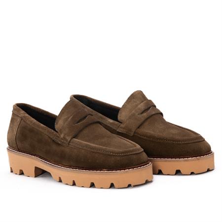 Gusse Adela Kadın Hakıkı Süet Deri Loafer 141209-2
