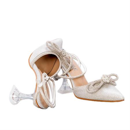 Gusse Calliope Kadın Simli Abiye Stiletto 1670S-4