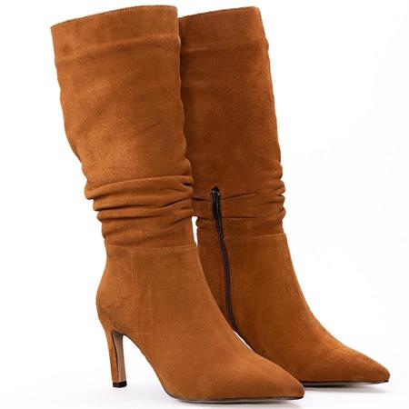 Gusse Catherine Kadın Hakıkı Suet Derı Çizme K722-2