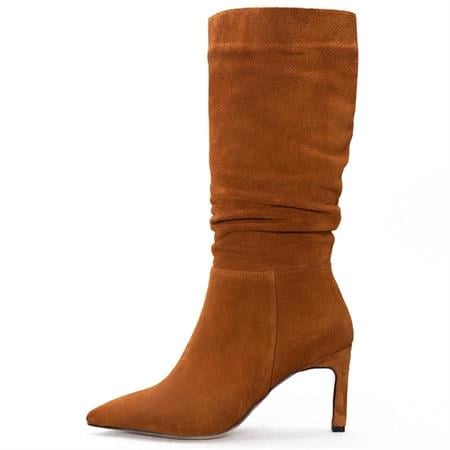 Gusse Catherine Kadın Hakıkı Suet Derı Çizme K722-2