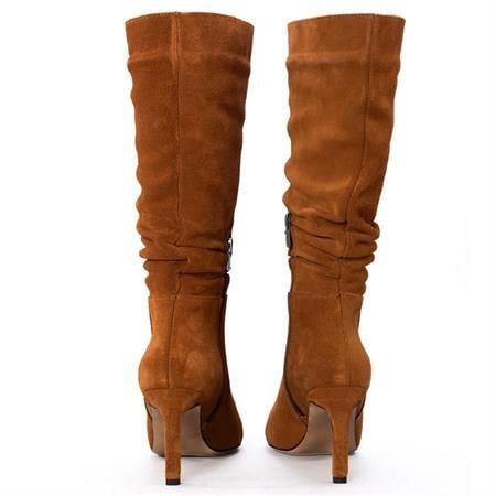 Gusse Catherine Kadın Hakıkı Suet Derı Çizme K722-2