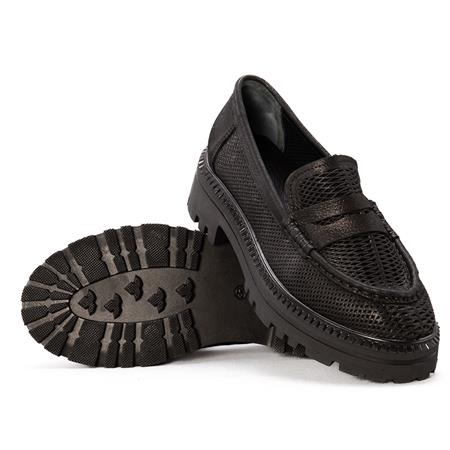 Gusse Franny Kadın Hakiki Simli Deri Sneaker 820