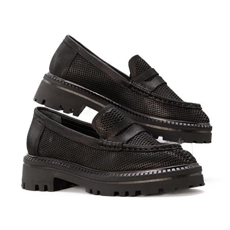 Gusse Franny Kadın Hakiki Simli Deri Sneaker 820