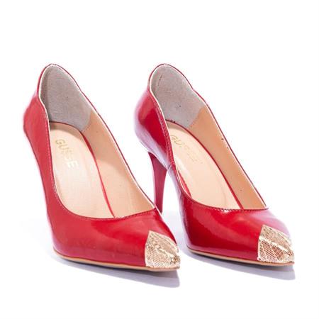Gusse Gema Kadın Hakiki Rugan Deri Stiletto Ayakkabı-K1605M1-3