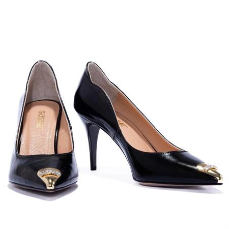 Gusse Gema Kadın Hakiki Rugan Deri Stiletto Ayakkabı-K1605MT1-3