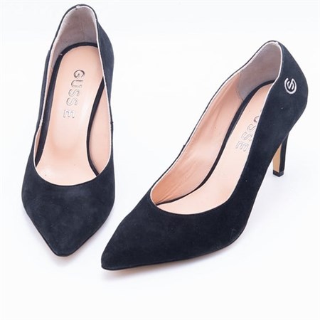 Gusse Gema Kadın Hakiki Süet Deri Stiletto Ayakkabı-K1605-2
