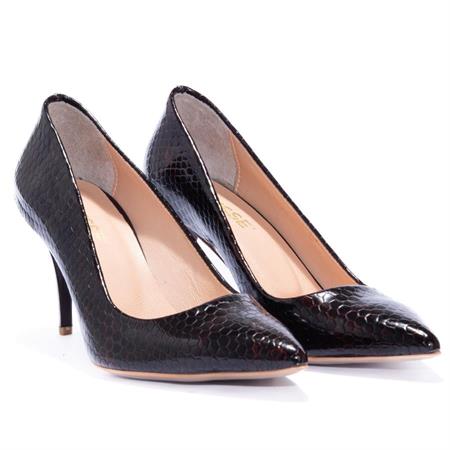 Gusse Katy Kadın Hakiki Rugan Deri Kroko Stiletto Ayakkabı K140