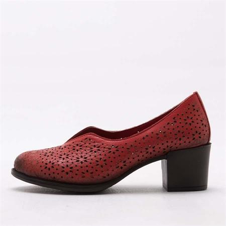 GUSSE LANA KADIN HAKIKI DERI TOPUKLU AYAKKABI 345