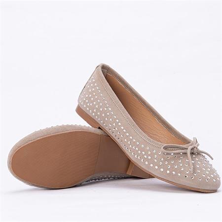 Gusse Mahsunta Kadın Hakiki Süet Deri Babet 15124-2