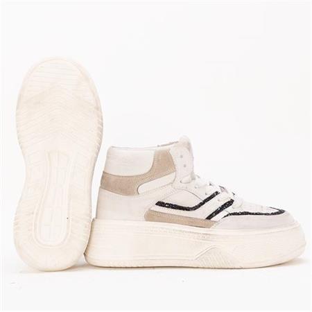 Gusse Martina Kadın Hakiki Deri Mid Vintage Sneaker Bot 8601