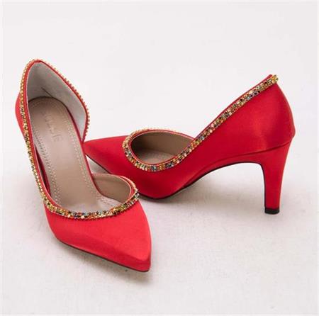 GUSSE SHARON KADIN SATEN STILETTO AYAKKABI 1328