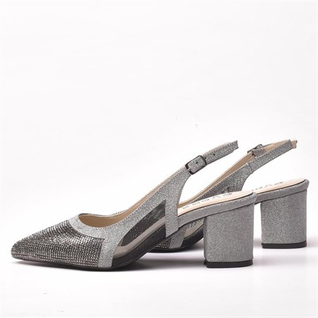 Gusse Surrina Kadın Simli Abiye Sandalet 7025-5