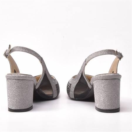 Gusse Surrina Kadın Simli Abiye Sandalet 7025-5