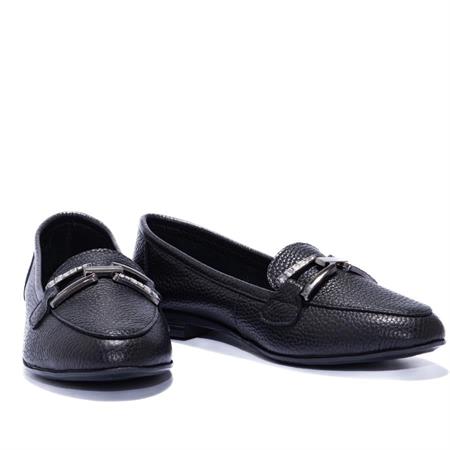 Gusse Vittora Kadın Hakiki Taş İşlemeli Deri Babet 25020