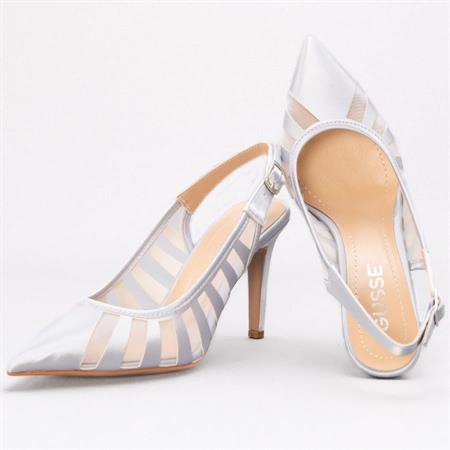 Gusse Yelpaze Kadın Saten Stiletto 1991-4