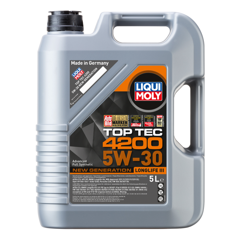 5W30 Motor Yağı Tam Sentetik Top Tec 4200 5 Litre