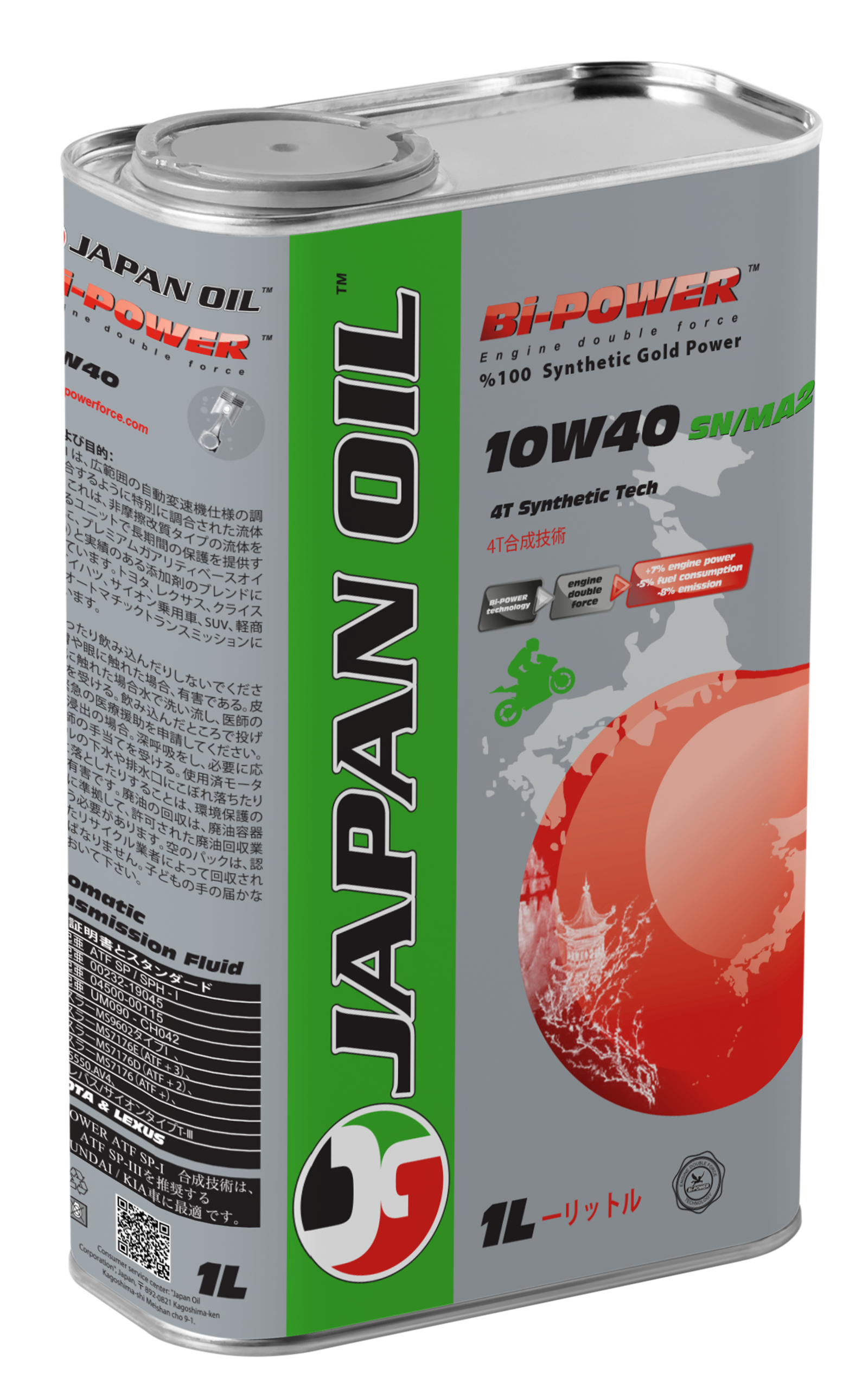 JAPAN 4T 10W40 SL/MA2 GREEN 1 LT