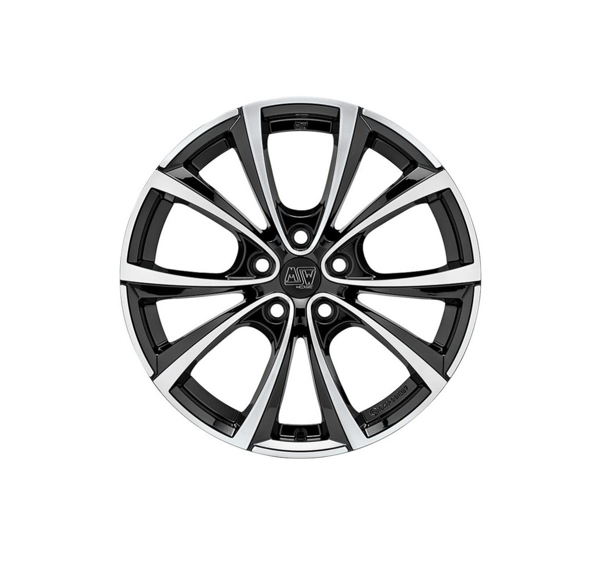 MSW-27T 5X114,3 9,5X19 64,10 GLOSS BLACK FULL POLISHED