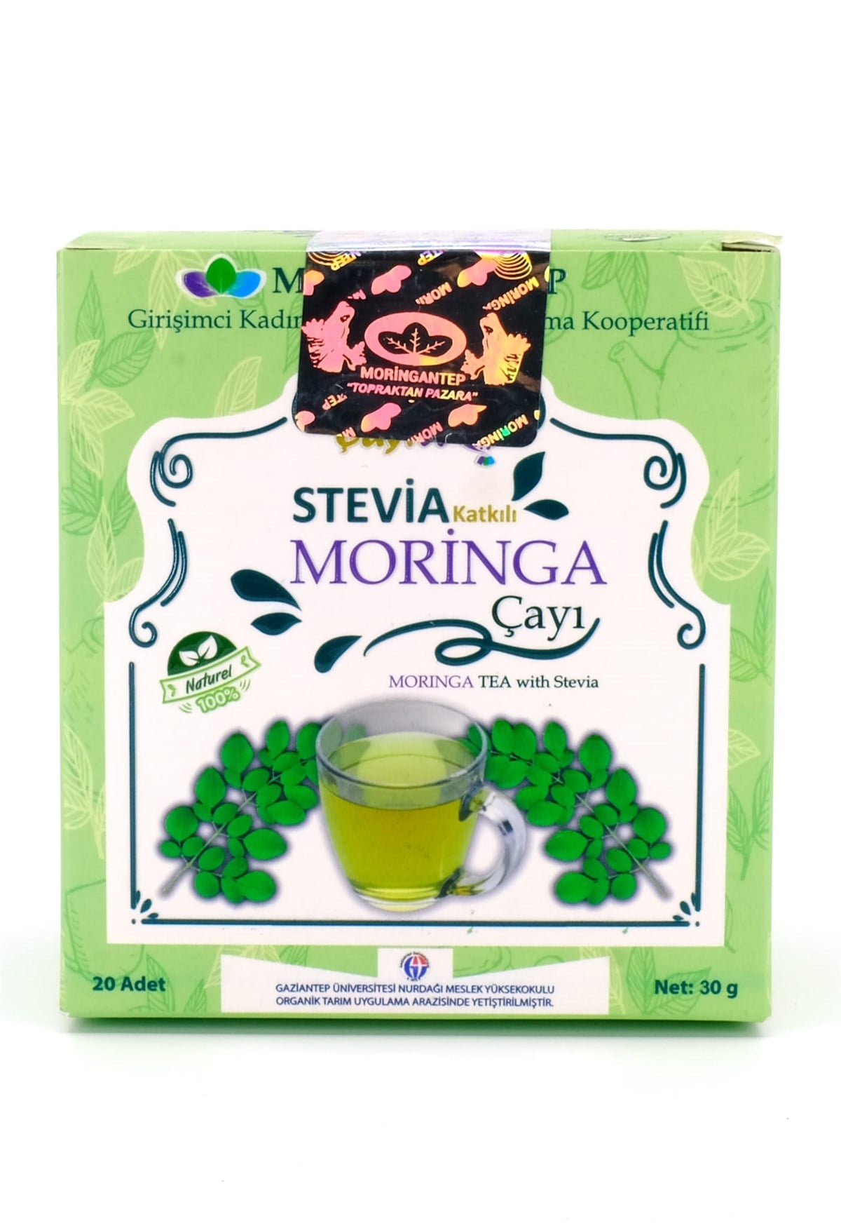 Çayımo Stevia'lı Moringa Çayı (20'li Süzen Poşet)