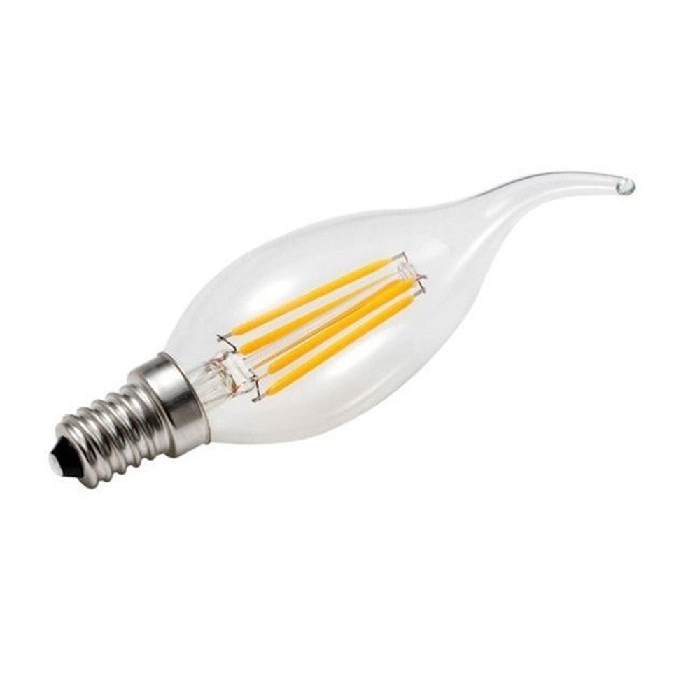 LED DEKOR KIVRIK MUM DİMLİ 4W SARI E14 VİNTAGE