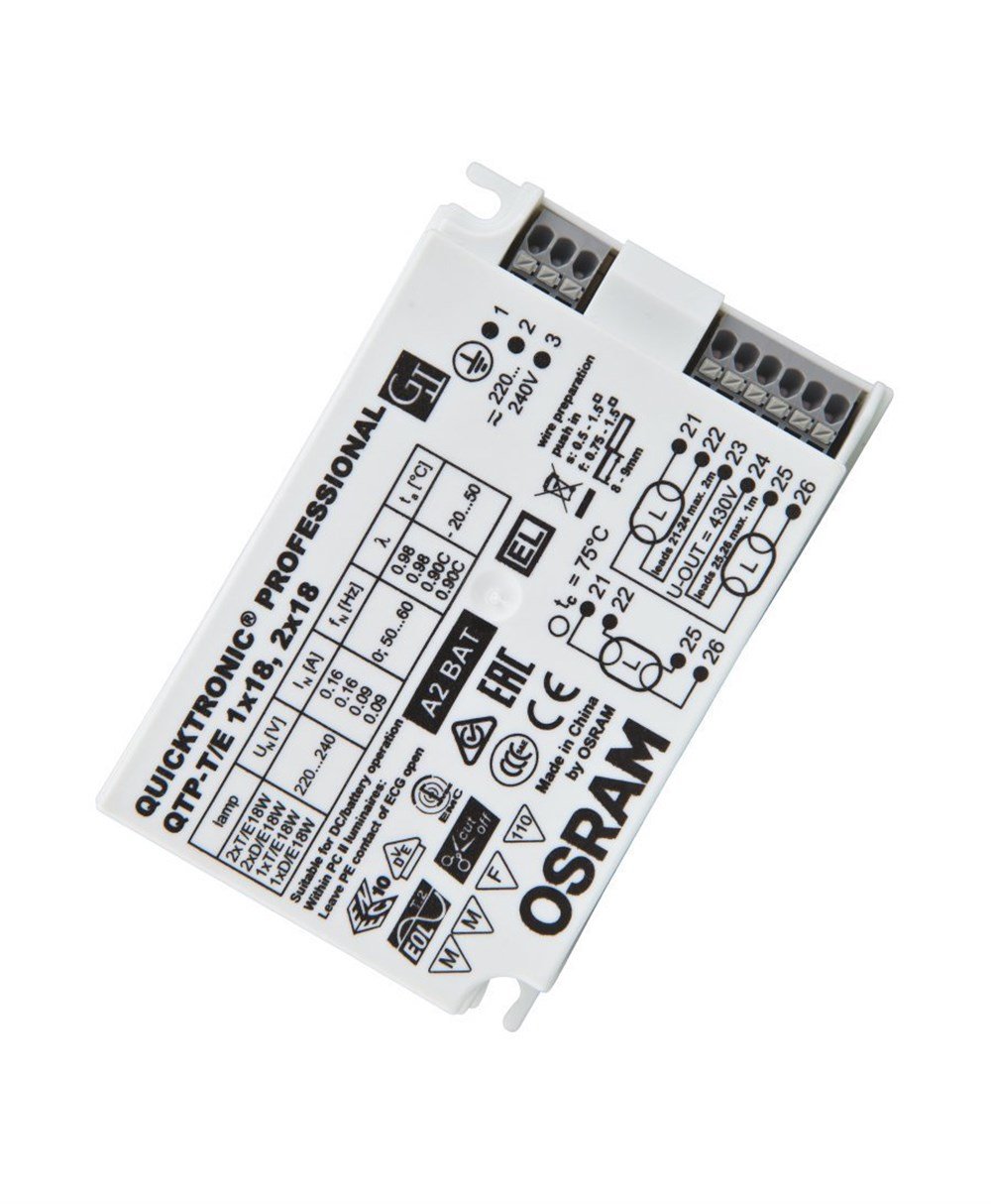 QTP-T/E 1x18, 2x18/220-240 ELEKTRONİK BALAST OSRAM