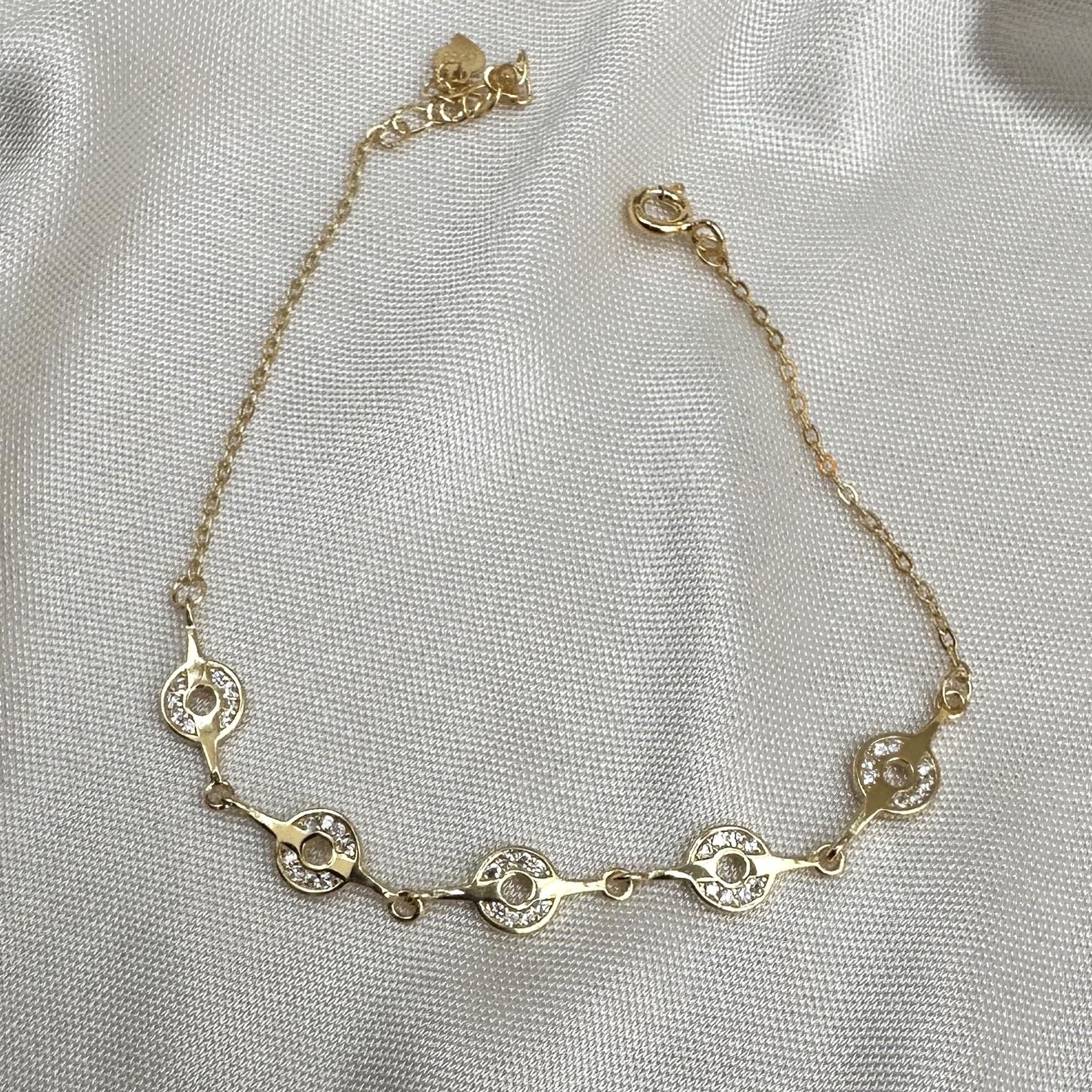 BileklikYuvarlak Detay Bileklik Gold 