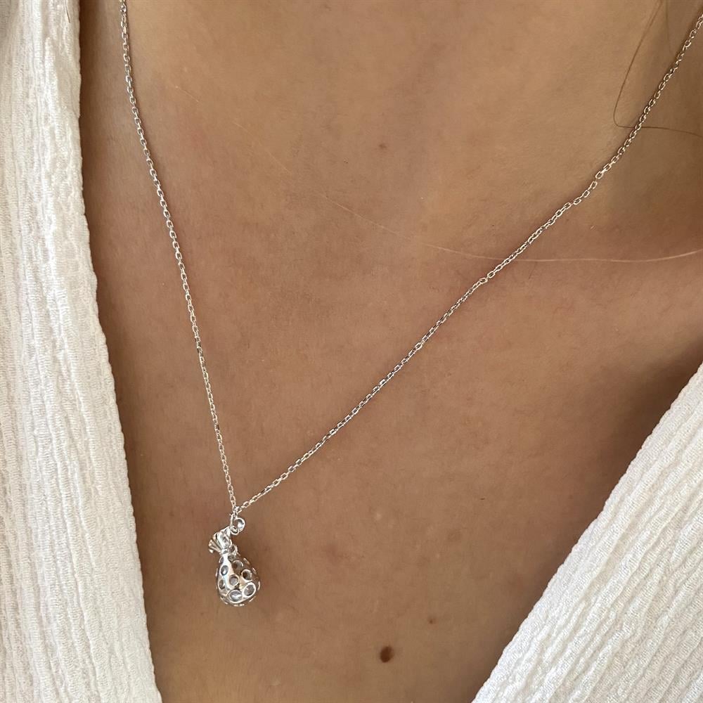 KolyeAnanas Kolye Rodyum 